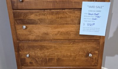 Amish Maple Cherry Finish Chest. Was $1,725. Sale $1,269. NOW $850.